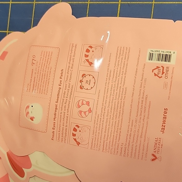 Squishmallows TONYMOLY Fresh Eyes Hydrogel Soothing Eye Patch Set of 3 - Picture 2 of 2